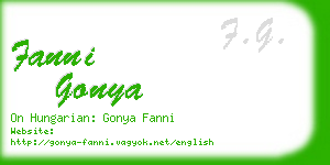 fanni gonya business card